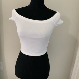 Zara off the shoulder crop top size S